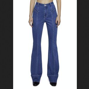 Belated Thanks Flared Denim Jeans - Machine Jeans